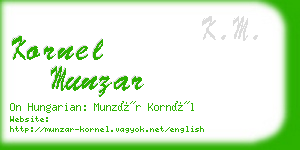 kornel munzar business card